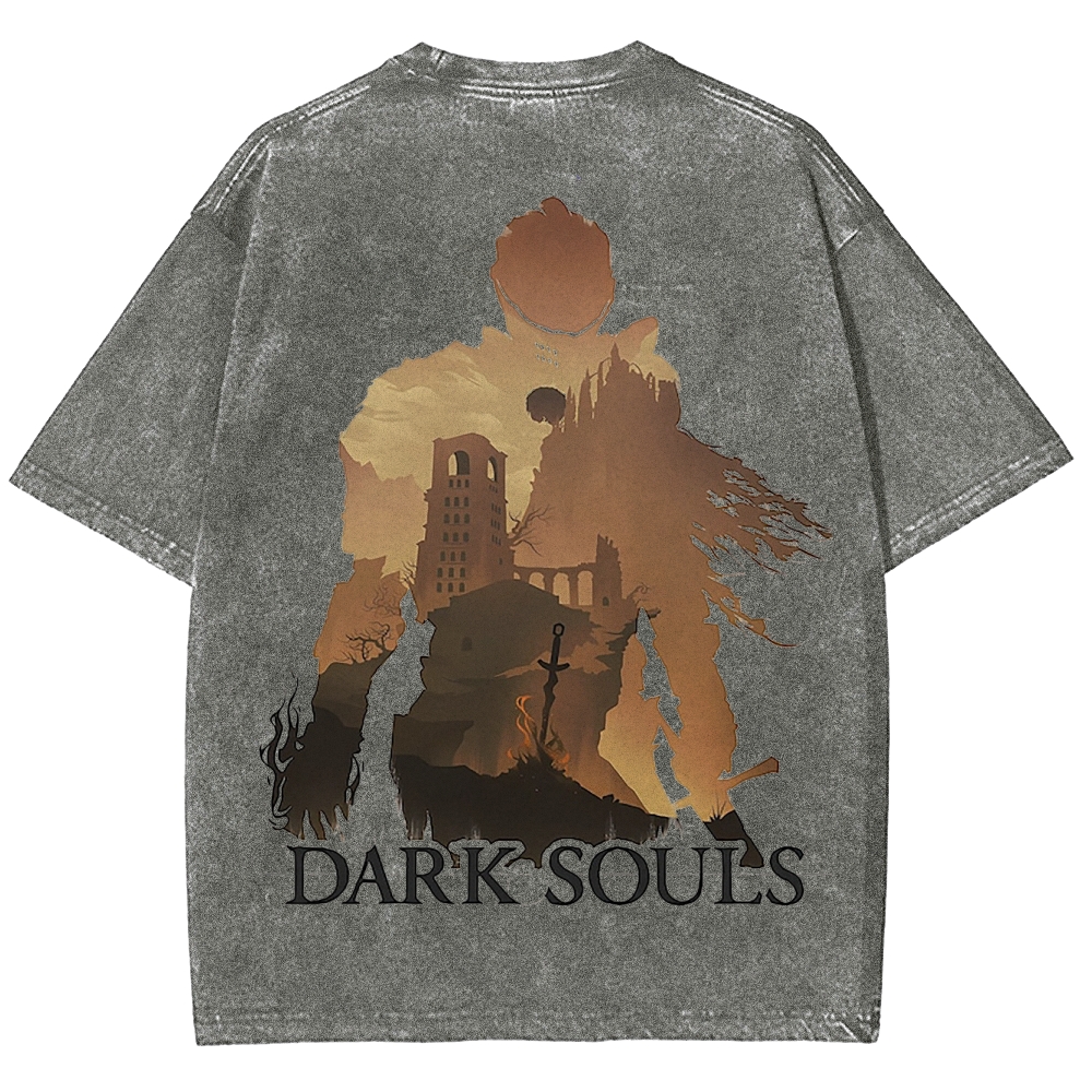 DARK SOULS Unisex Fit Washed T-Shirt 2502011085