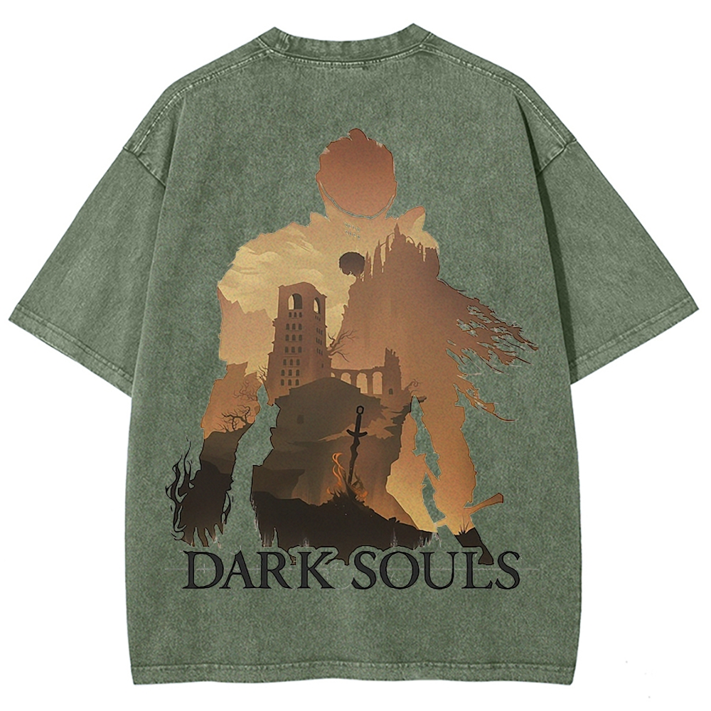 DARK SOULS Unisex Fit Washed T-Shirt 2502011085