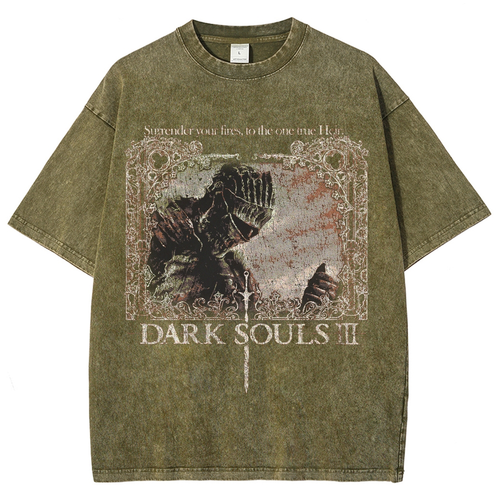 DARK SOULS Unisex Fit Washed T-Shirt 2502011124