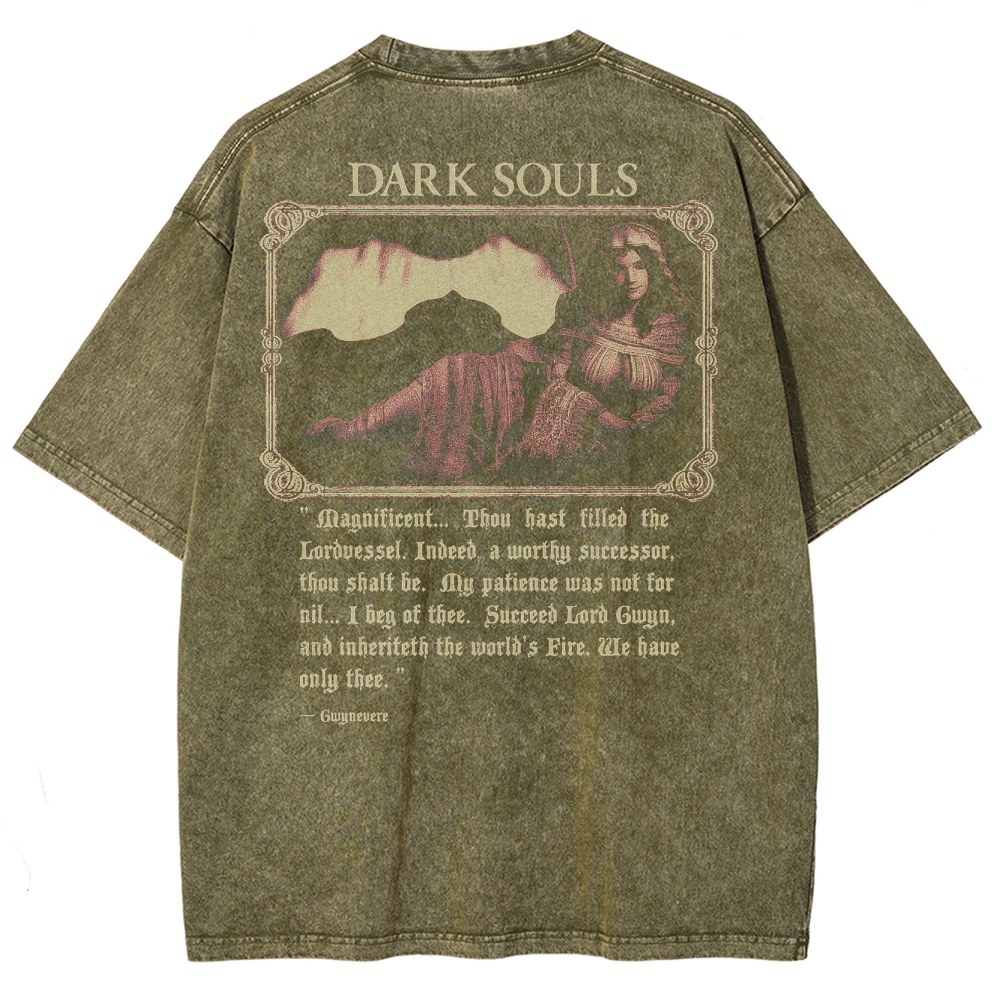 DARK SOULS Unisex Fit Washed T-Shirt 2502011135