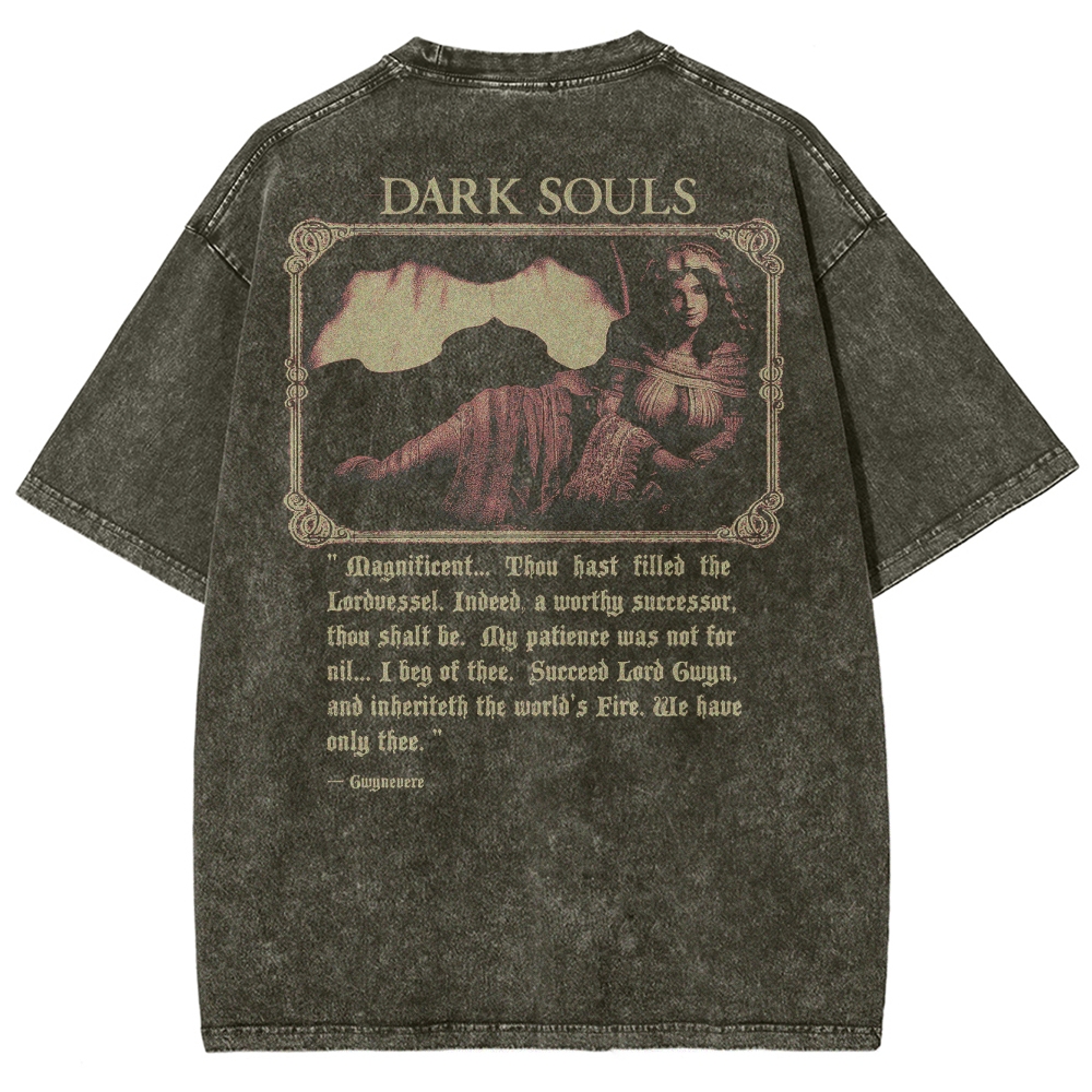 DARK SOULS Unisex Fit Washed T-Shirt 2502011135