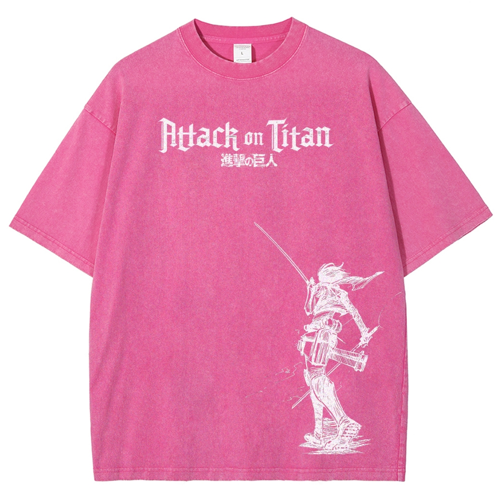 Attach On Titan Unisex Fit Washed T-Shirt 2503000039