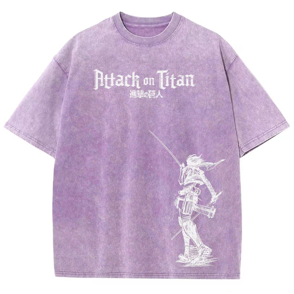 Attach On Titan Unisex Fit Washed T-Shirt 2503000039
