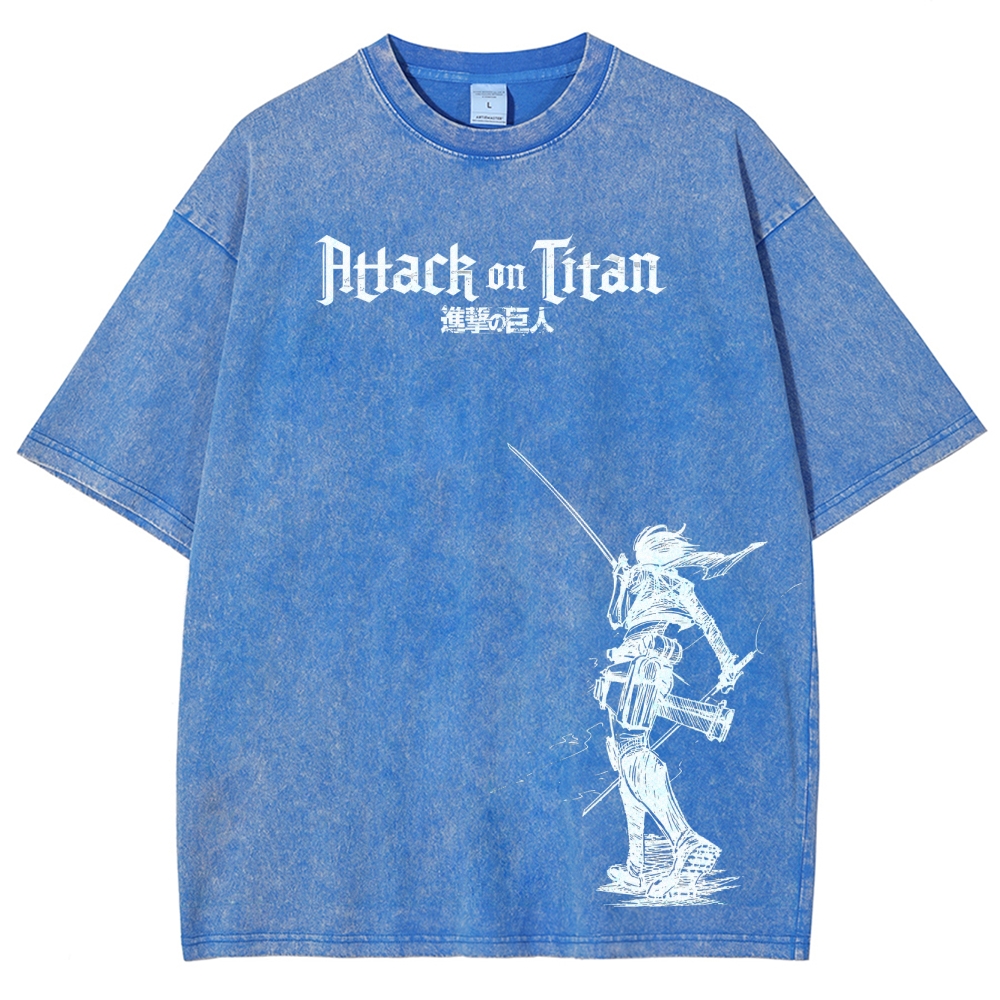 Attach On Titan Unisex Fit Washed T-Shirt 2503000039