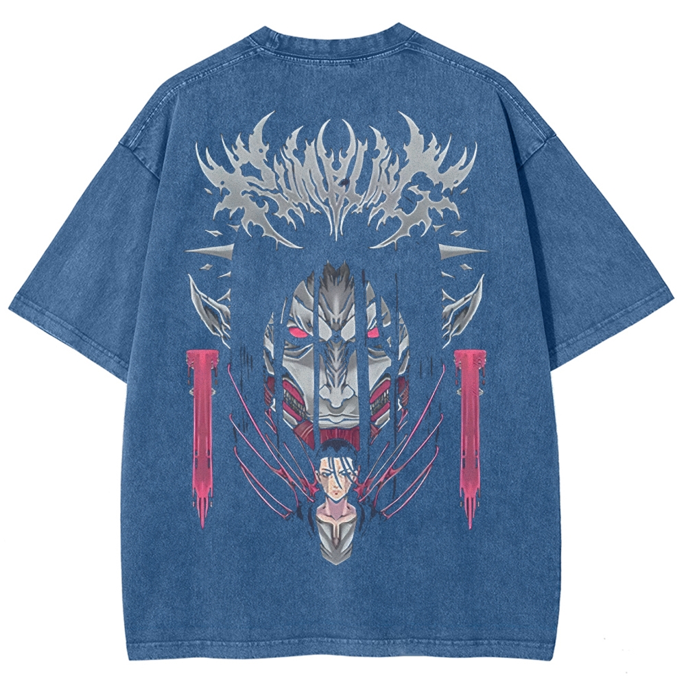 Attach On Titan Unisex Fit Washed T-Shirt 2503000041