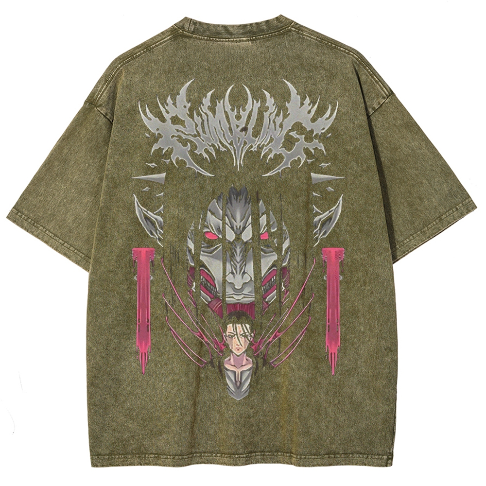 Attach On Titan Unisex Fit Washed T-Shirt 2503000041