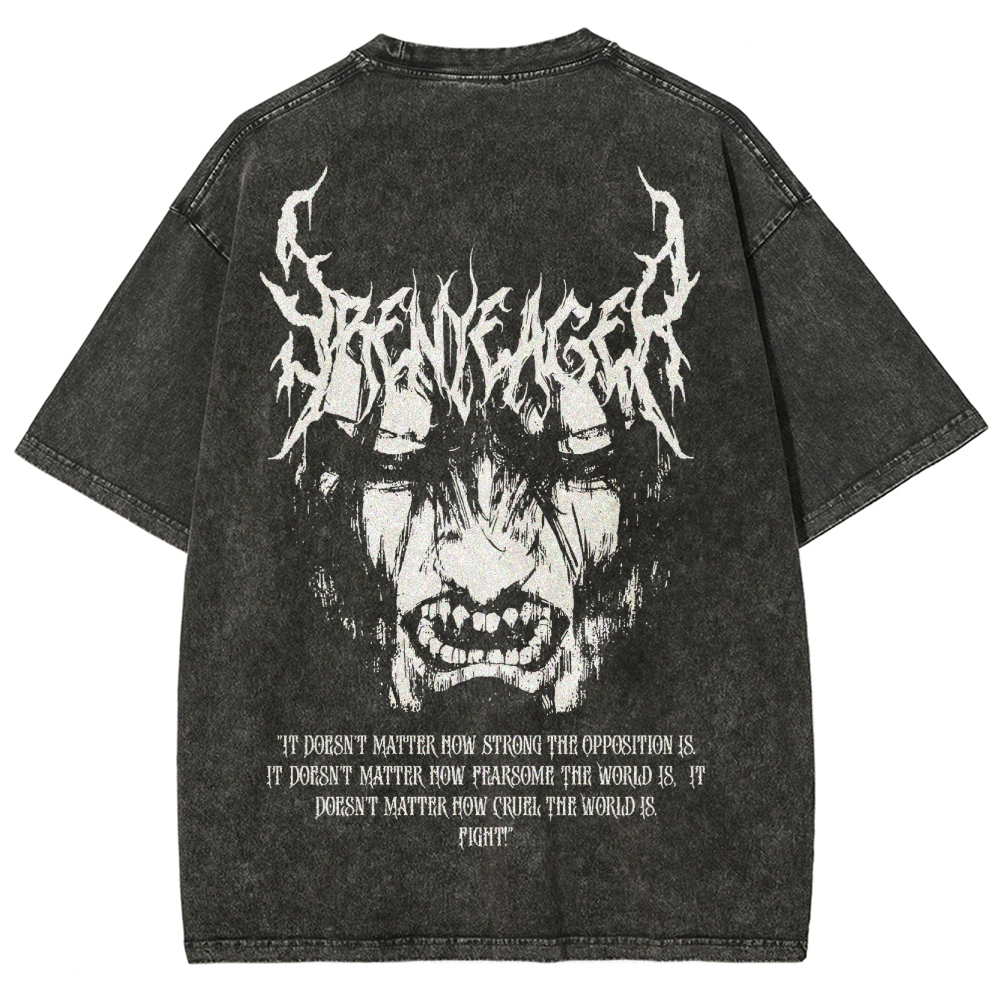 Attach On Titan Unisex Fit Washed T-Shirt 2503000069