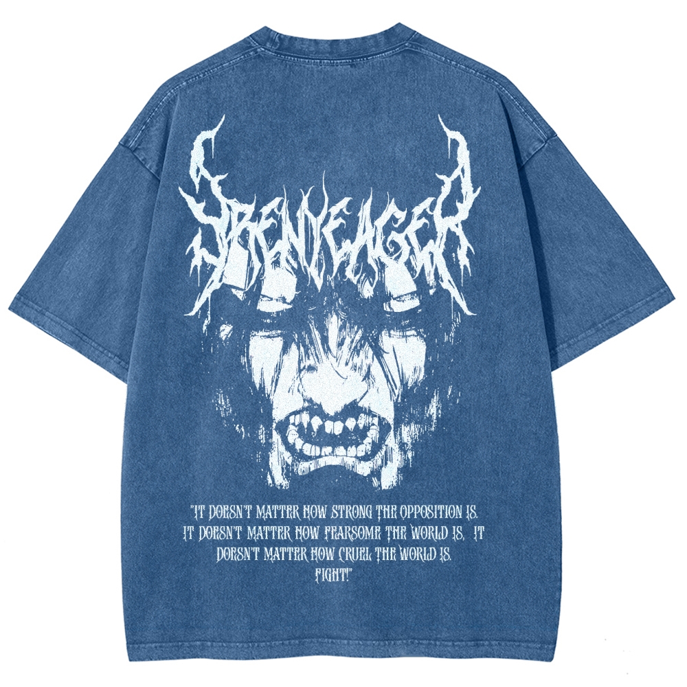 Attach On Titan Unisex Fit Washed T-Shirt 2503000069