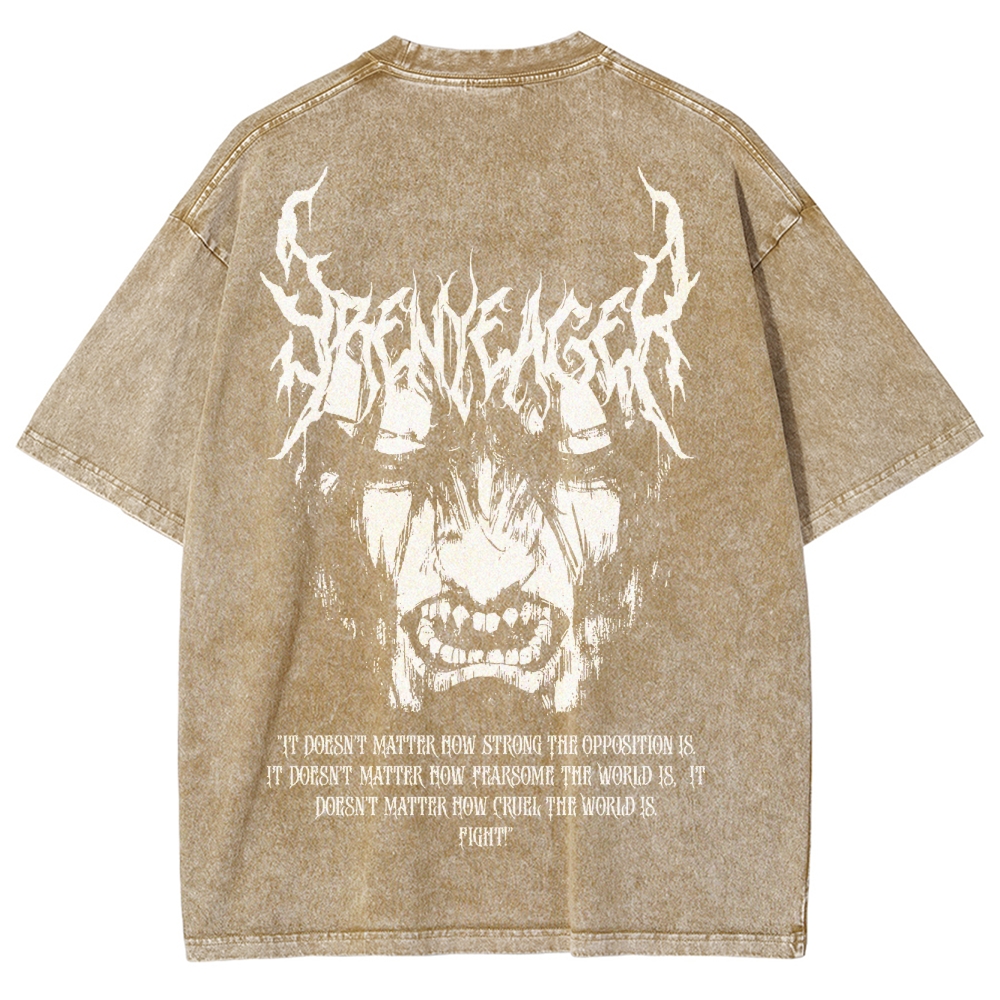 Attach On Titan Unisex Fit Washed T-Shirt 2503000069