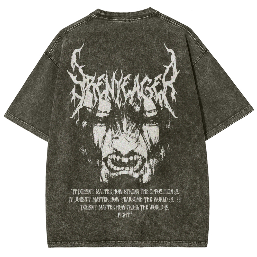 Attach On Titan Unisex Fit Washed T-Shirt 2503000069