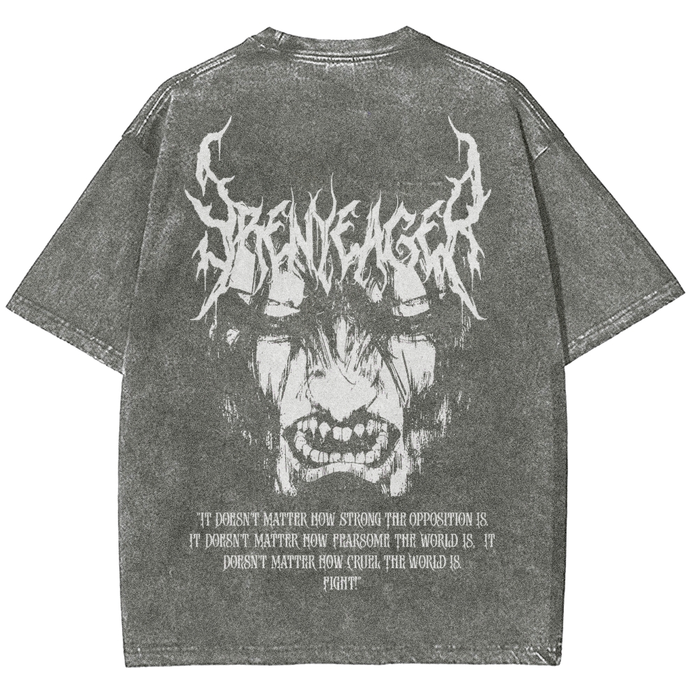 Attach On Titan Unisex Fit Washed T-Shirt 2503000069