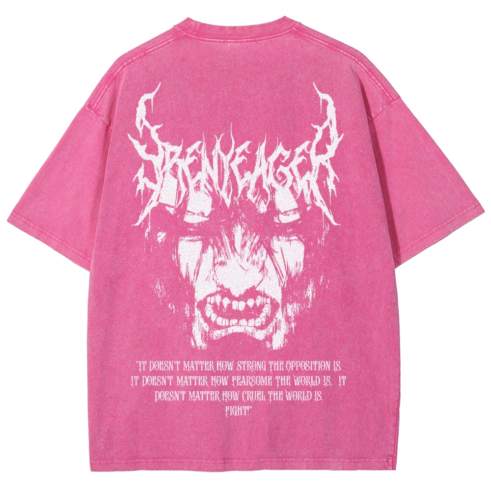 Attach On Titan Unisex Fit Washed T-Shirt 2503000069