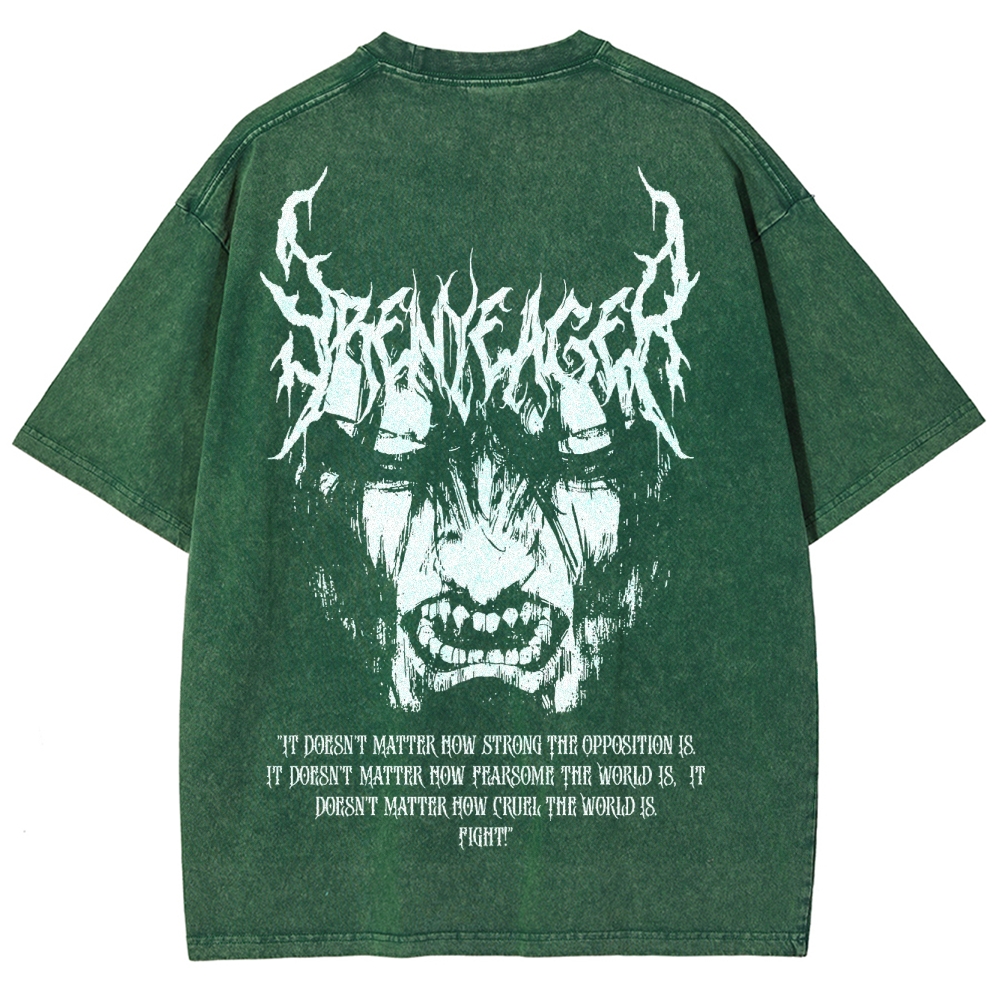 Attach On Titan Unisex Fit Washed T-Shirt 2503000069