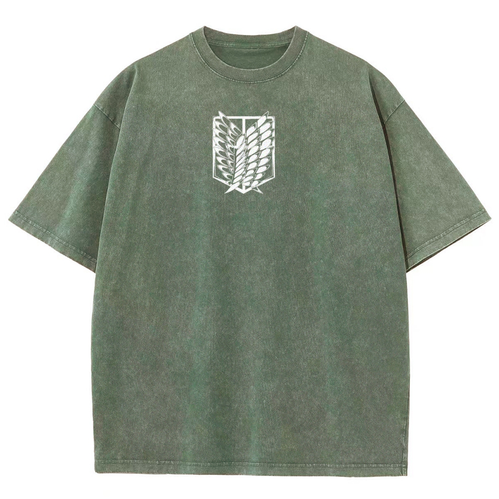 Attach On Titan Unisex Fit Washed T-Shirt 2503000071