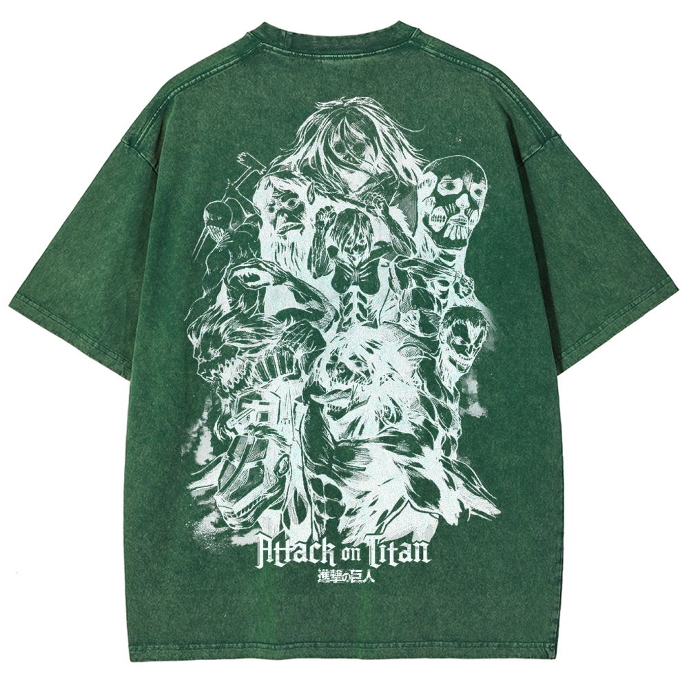 Attach On Titan Unisex Fit Washed T-Shirt 2503000103