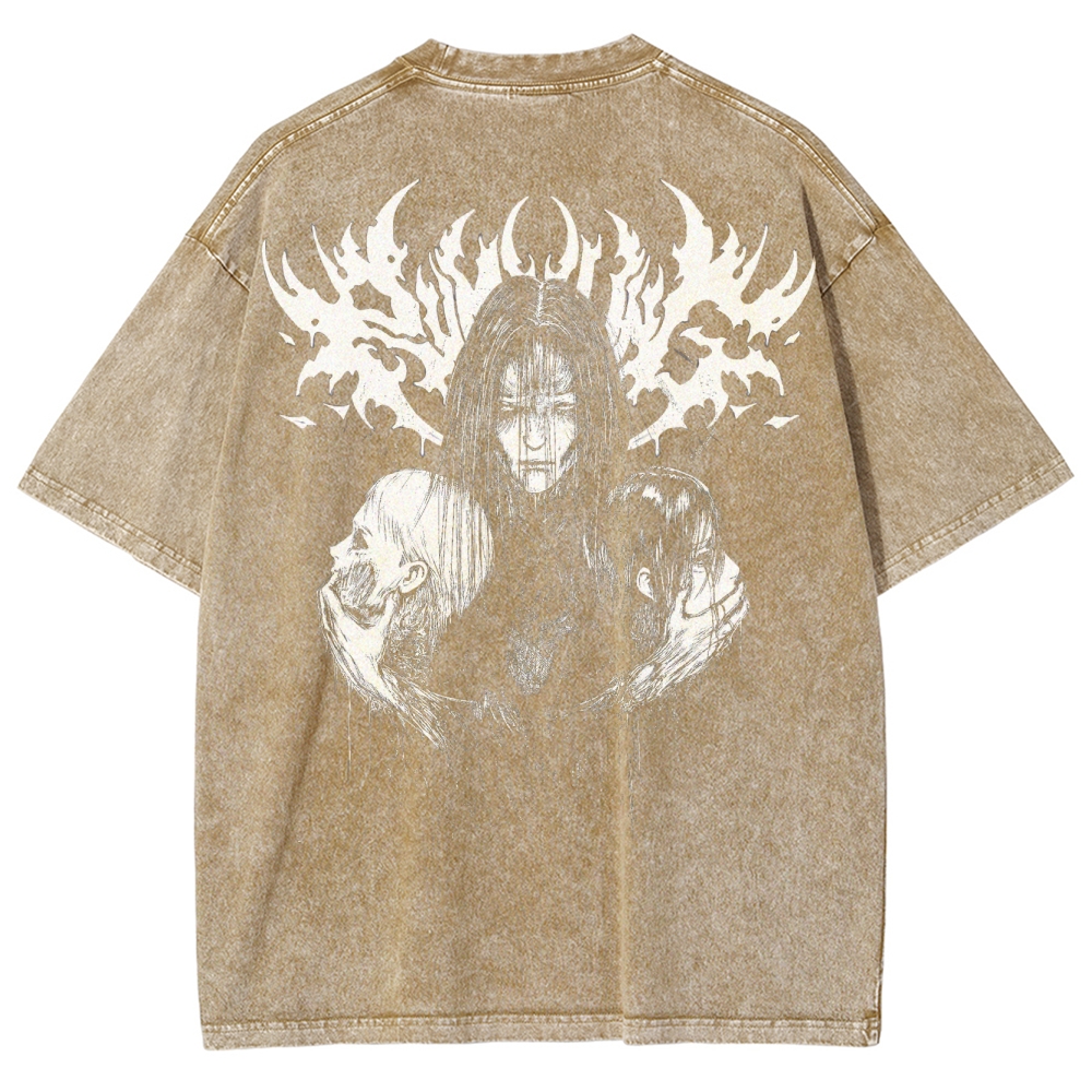 Attach On Titan Unisex Fit Washed T-Shirt 2503000106