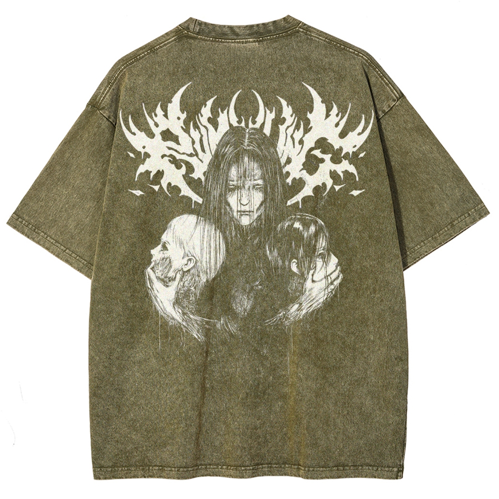 Attach On Titan Unisex Fit Washed T-Shirt 2503000106