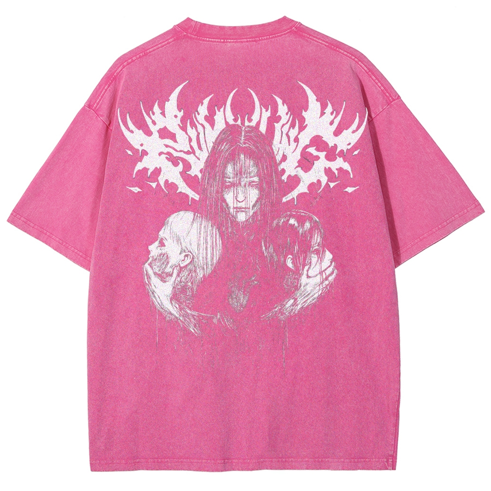 Attach On Titan Unisex Fit Washed T-Shirt 2503000106