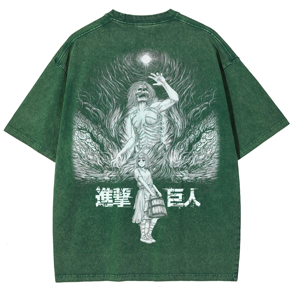 Attach On Titan Unisex Fit Washed T-Shirt 2503000111