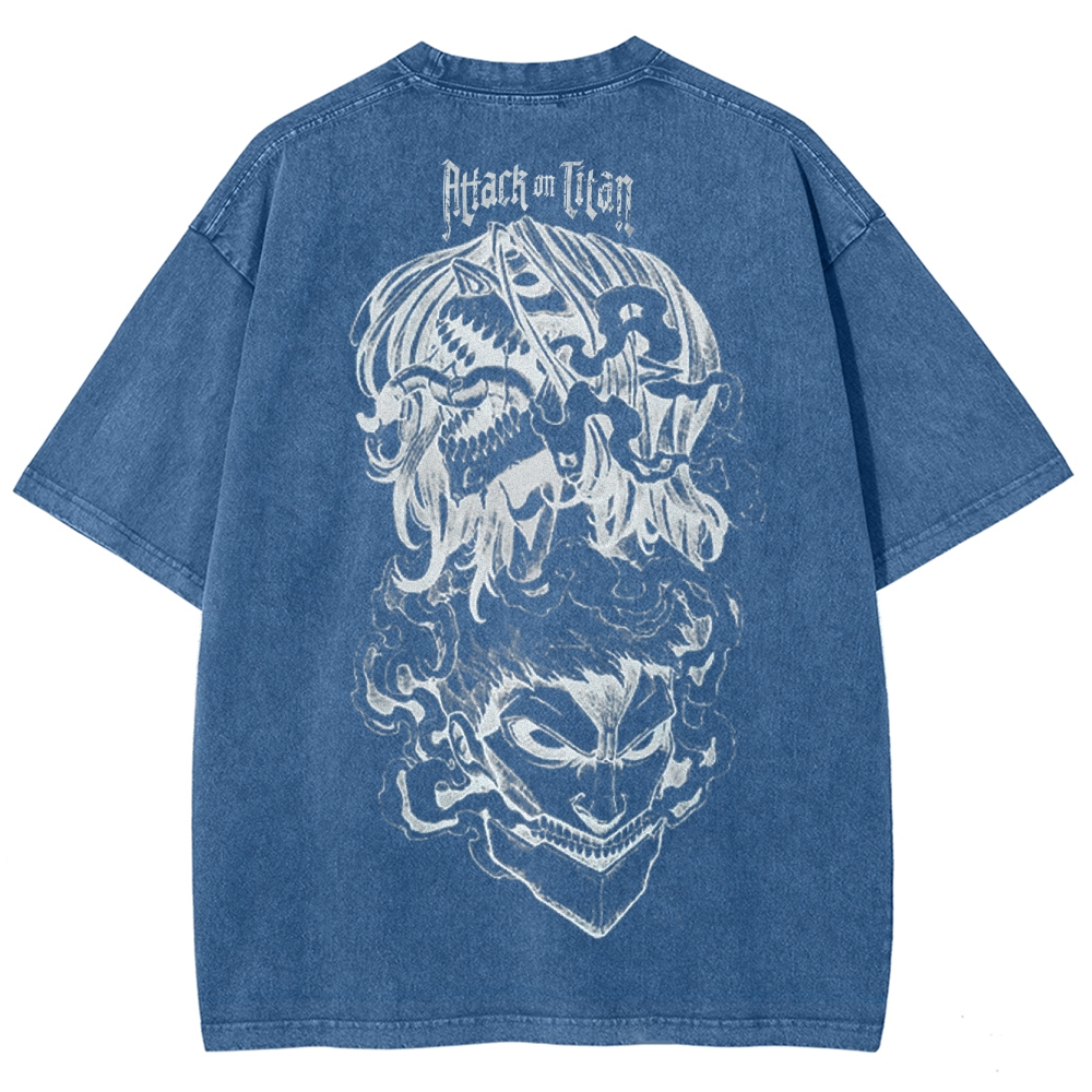 Attach On Titan Unisex Fit Washed T-Shirt 2503000118