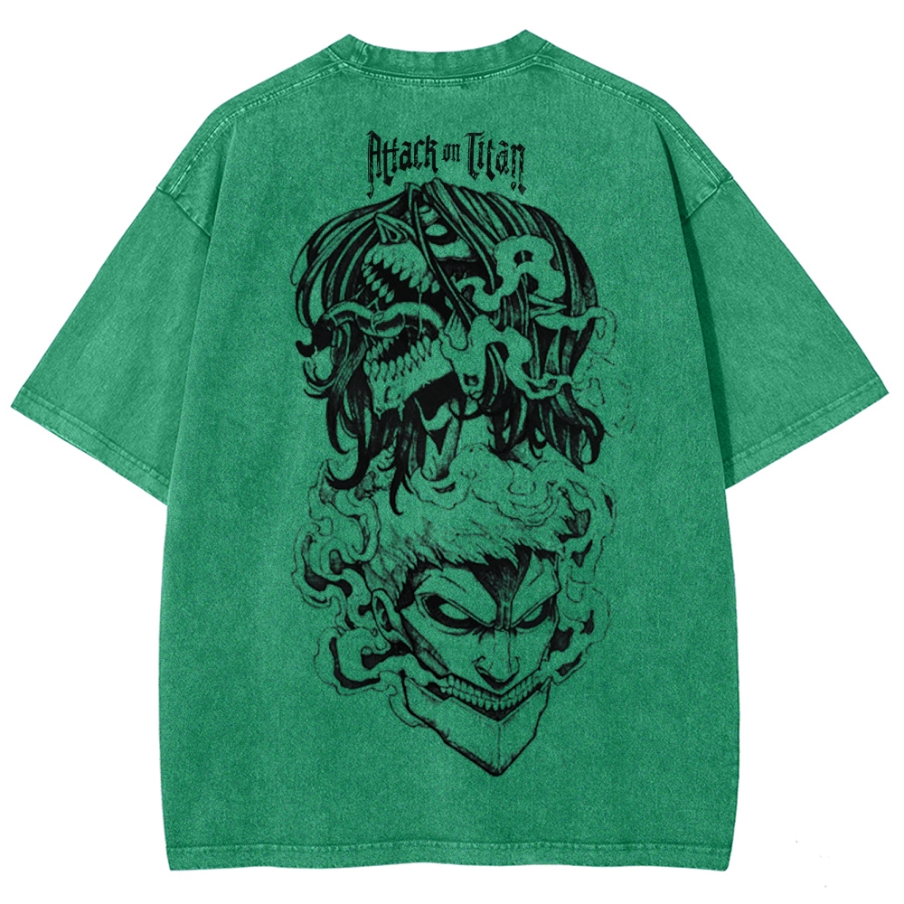 Attach On Titan Unisex Fit Washed T-Shirt 2503000118
