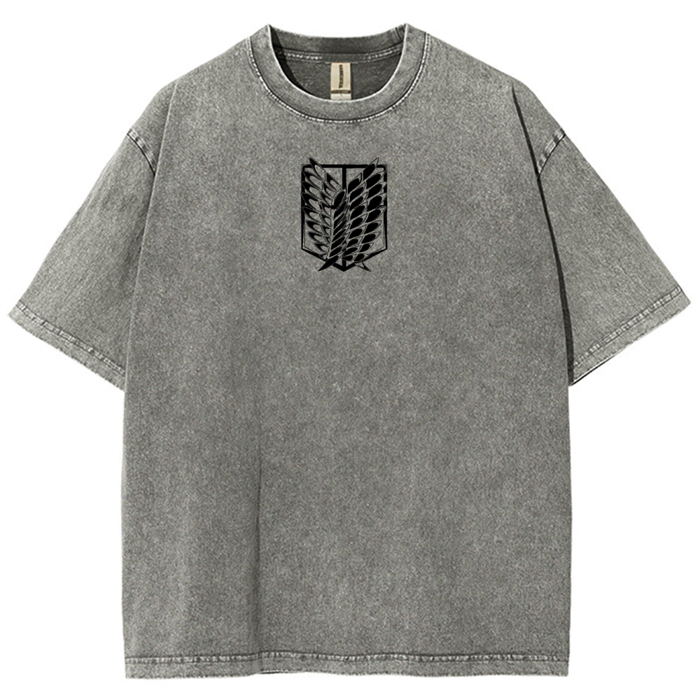 Attach On Titan Unisex Fit Washed T-Shirt 2503000118