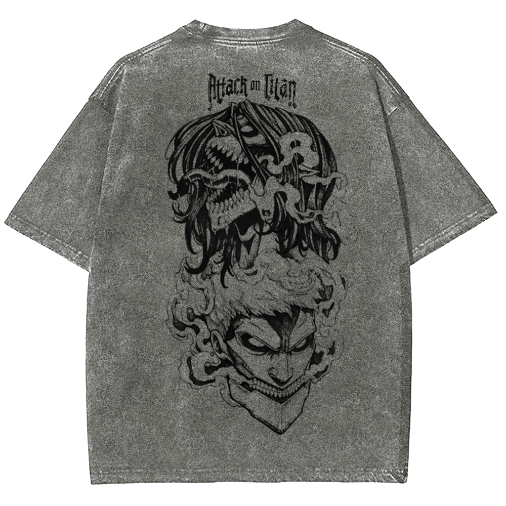 Attach On Titan Unisex Fit Washed T-Shirt 2503000118