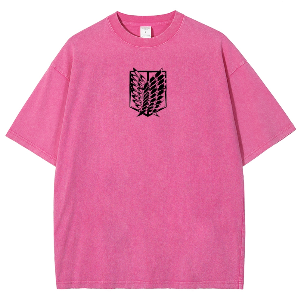 Attach On Titan Unisex Fit Washed T-Shirt 2503000118