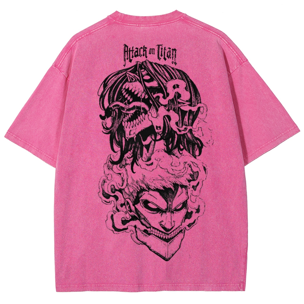 Attach On Titan Unisex Fit Washed T-Shirt 2503000118