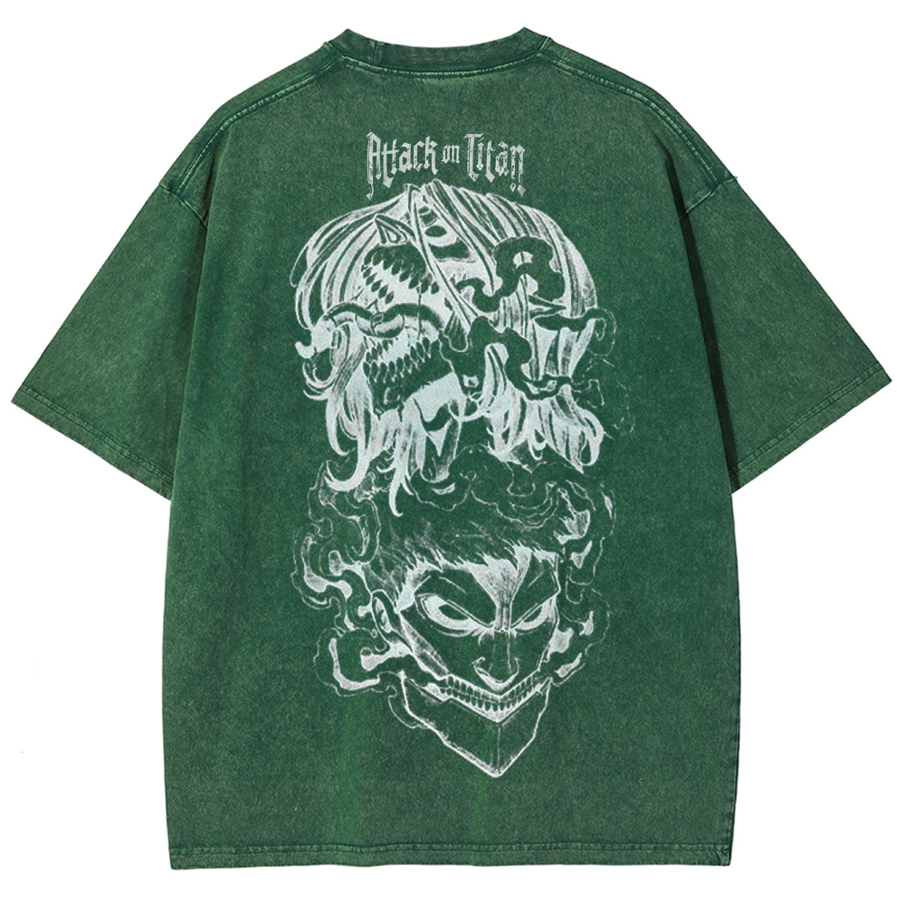 Attach On Titan Unisex Fit Washed T-Shirt 2503000118