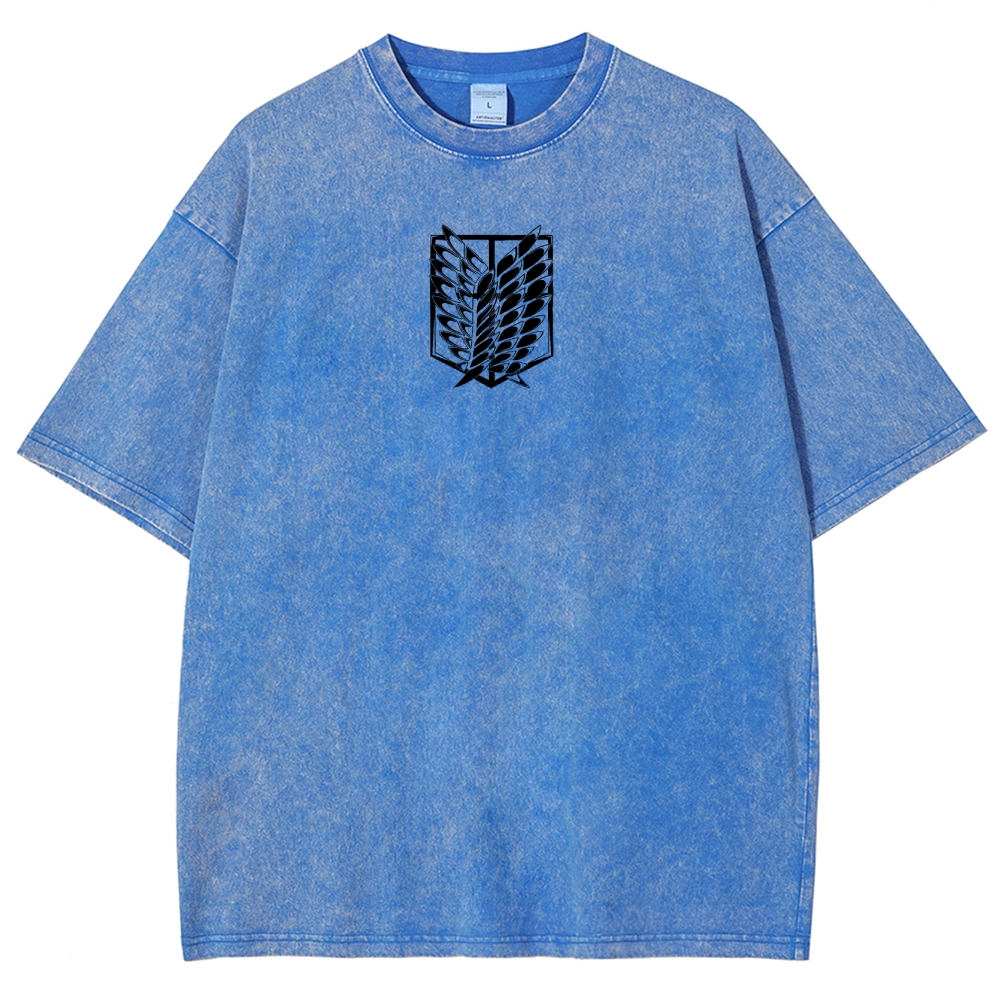 Attach On Titan Unisex Fit Washed T-Shirt 2503000118