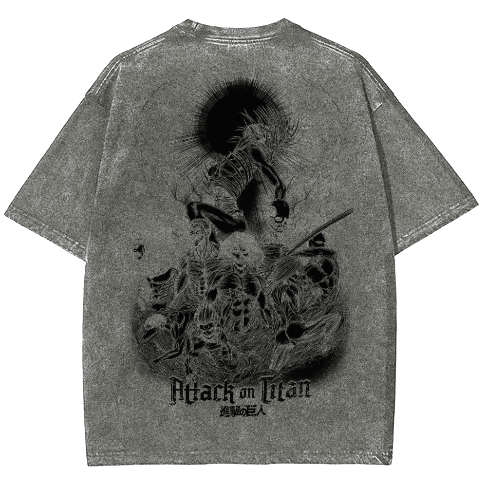 Attach On Titan Unisex Fit Washed T-Shirt 2503000122