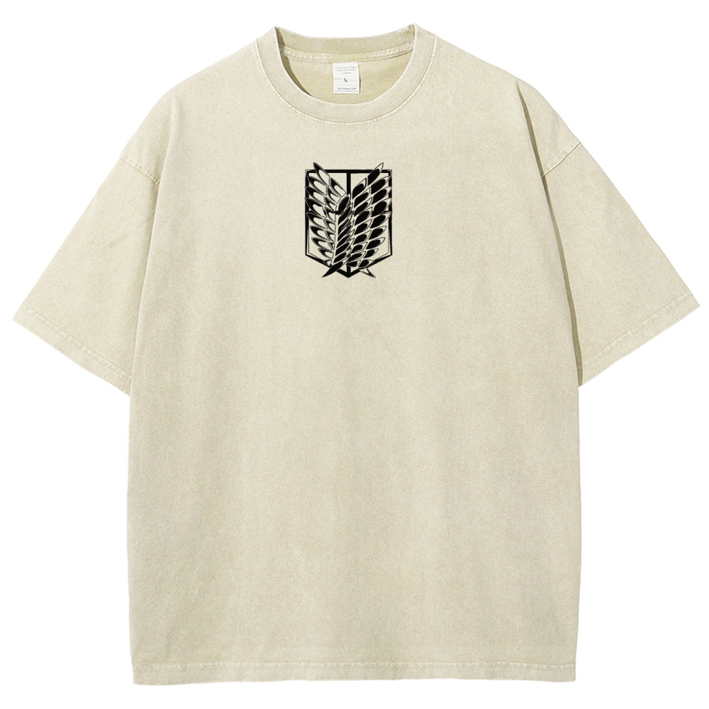 Attach On Titan Unisex Fit Washed T-Shirt 2503000122