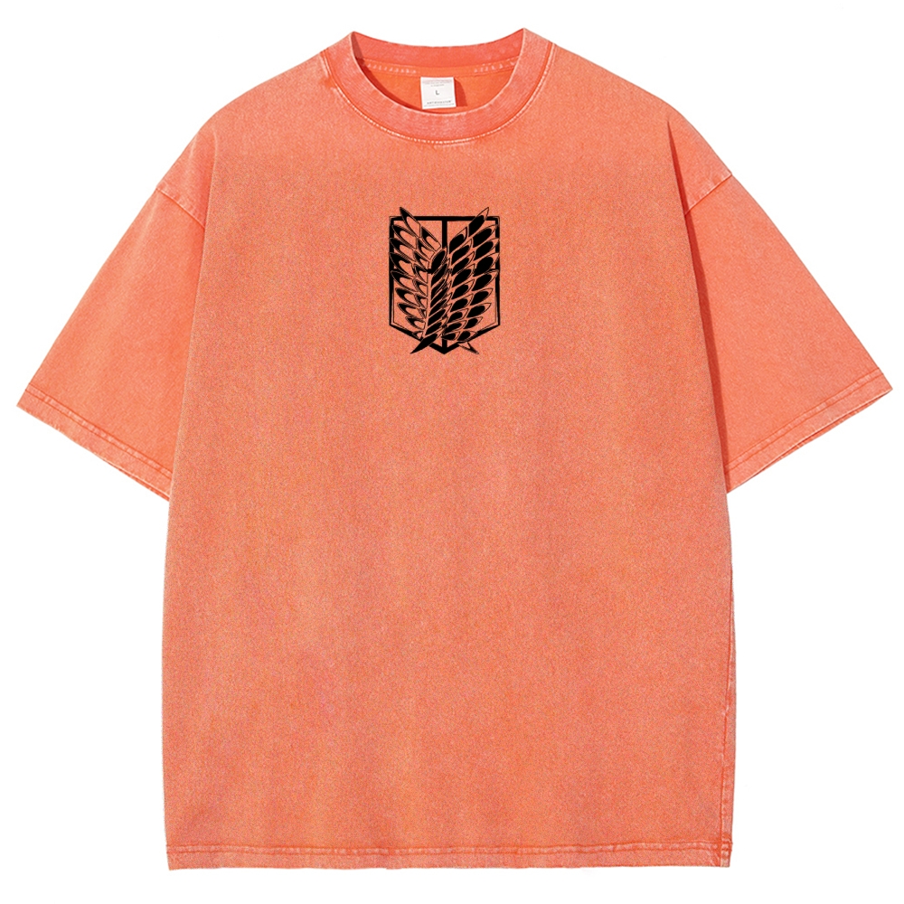 Attach On Titan Unisex Fit Washed T-Shirt 2503000122