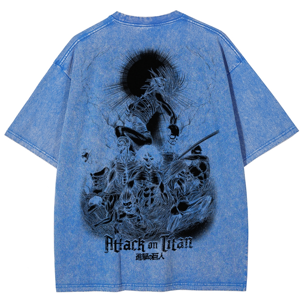 Attach On Titan Unisex Fit Washed T-Shirt 2503000122