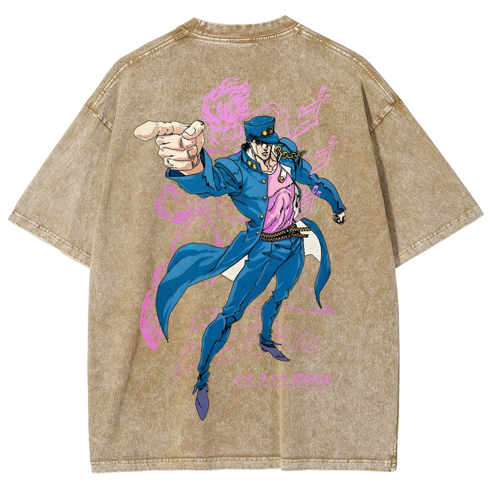 Jojo's Bizarre Adventure Unisex Fit Washed T-Shirt 2503001637