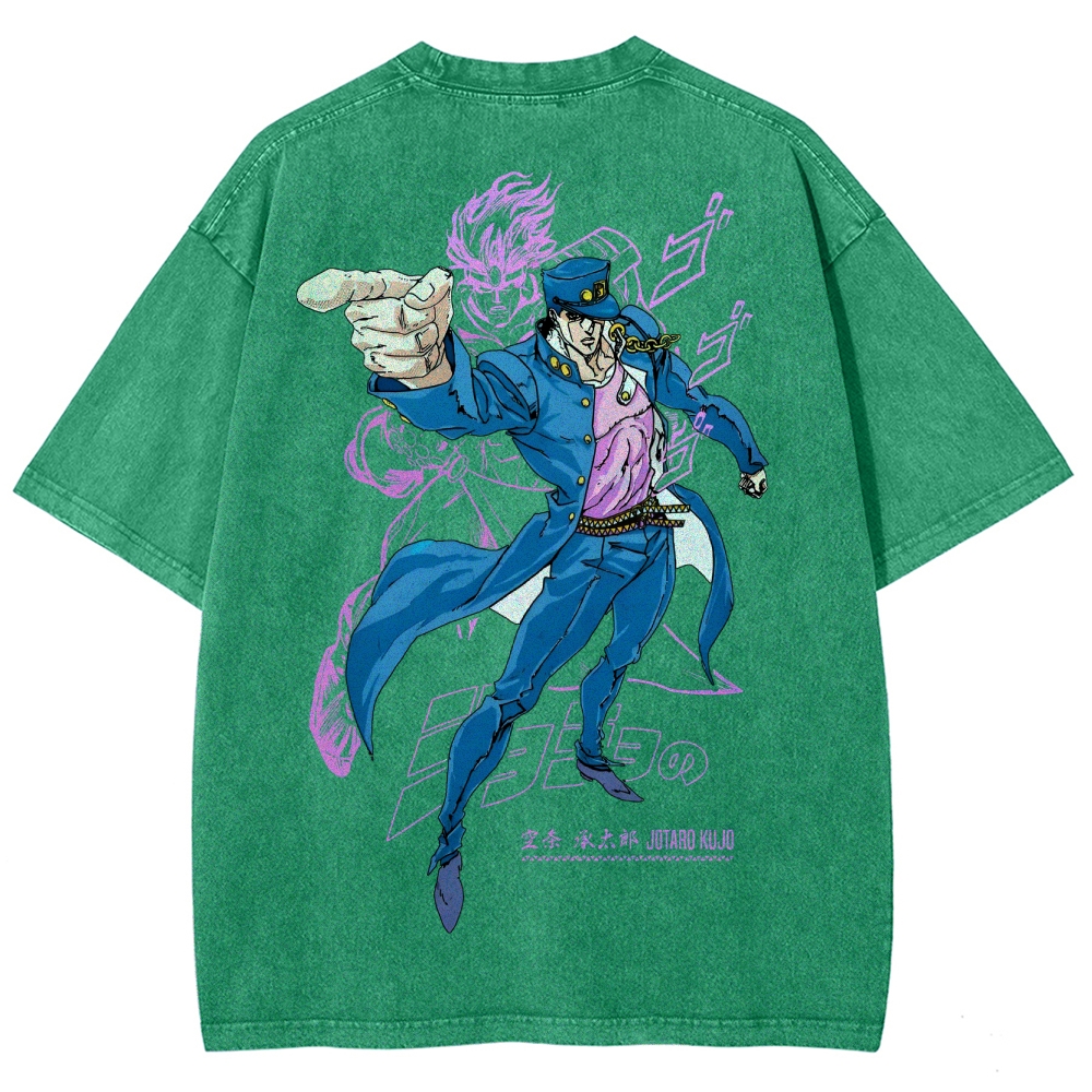Jojo's Bizarre Adventure Unisex Fit Washed T-Shirt 2503001637