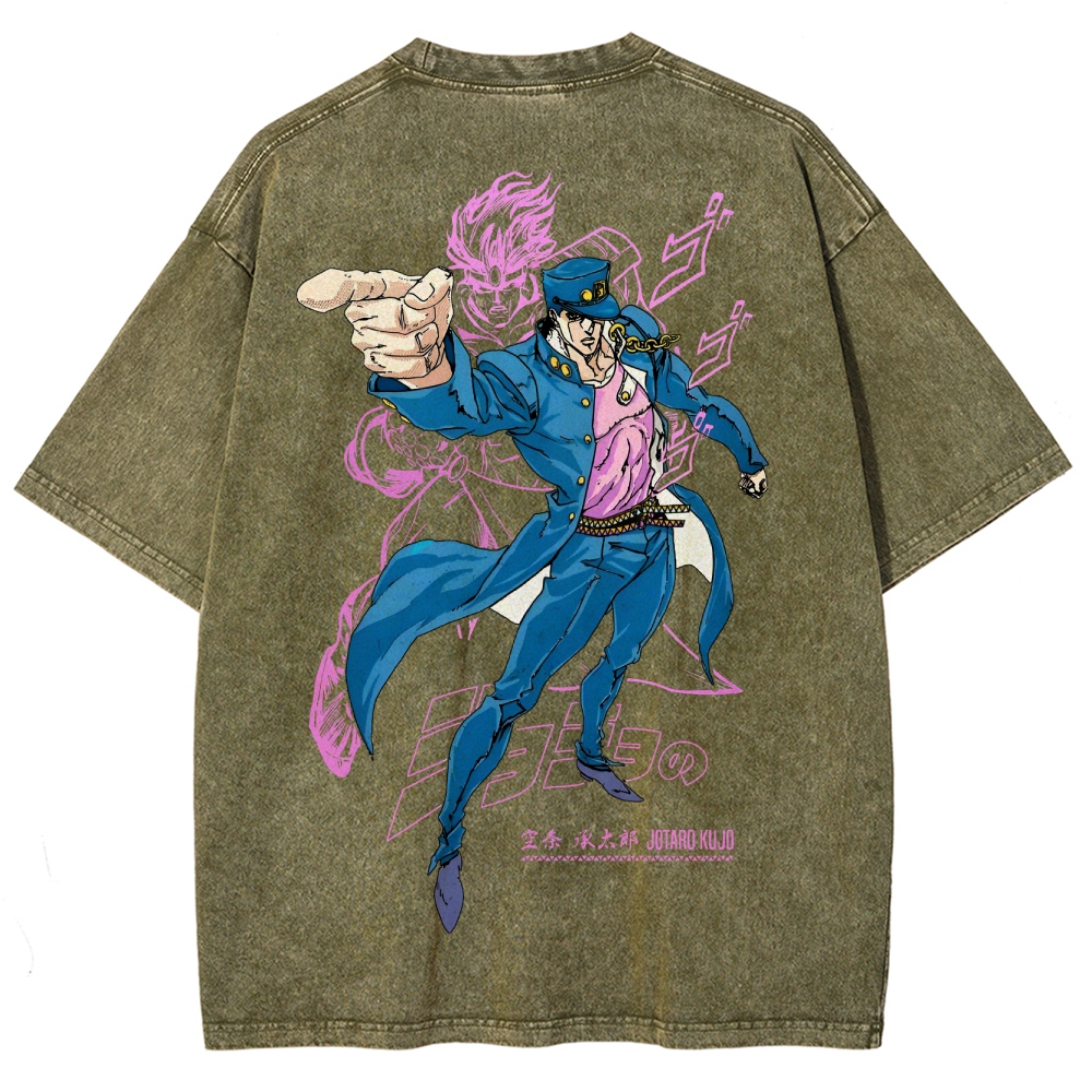 Jojo's Bizarre Adventure Unisex Fit Washed T-Shirt 2503001637