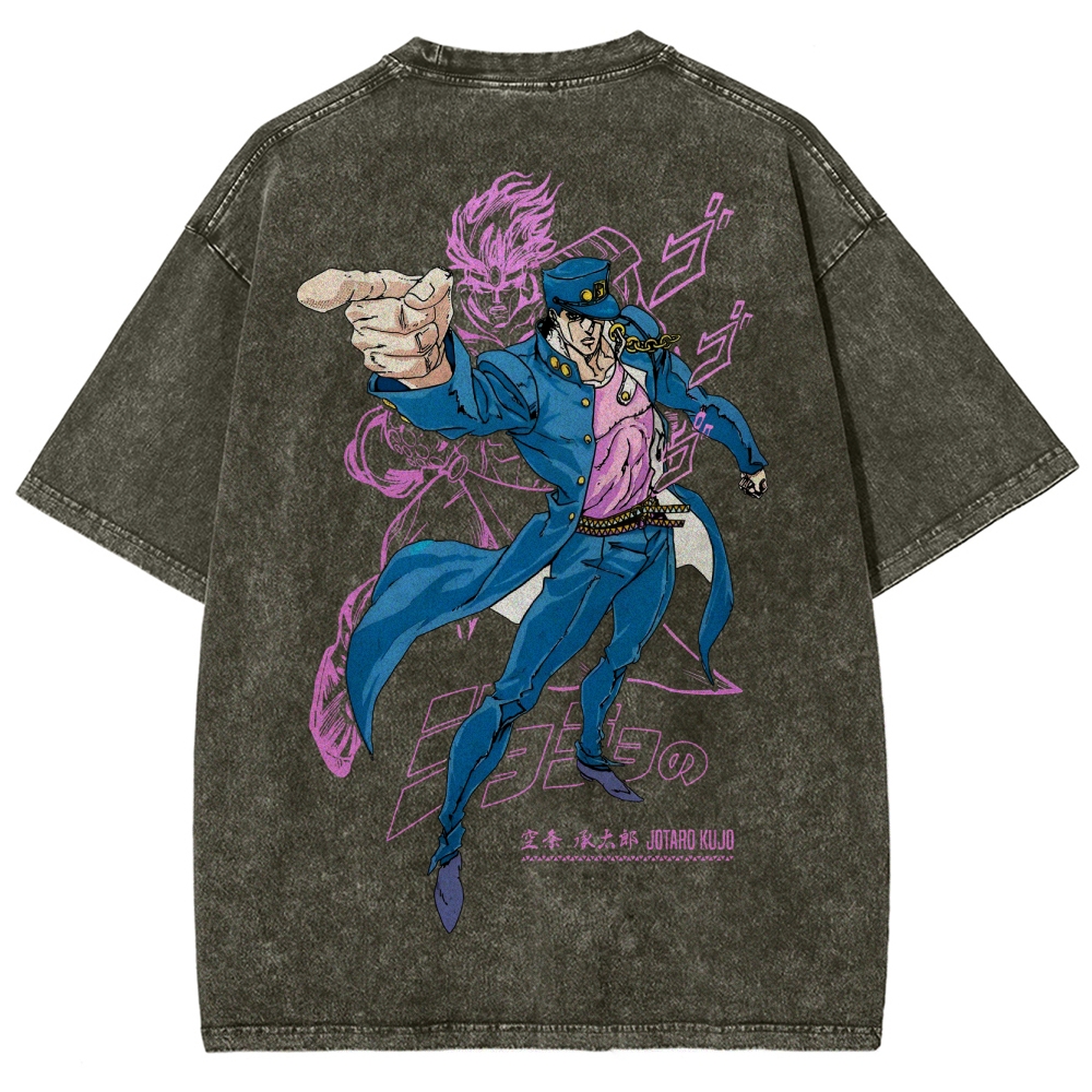 Jojo's Bizarre Adventure Unisex Fit Washed T-Shirt 2503001637