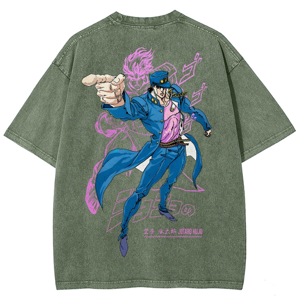 Jojo's Bizarre Adventure Unisex Fit Washed T-Shirt 2503001637