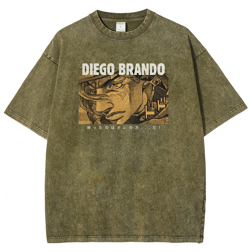 Jojo's Bizarre Adventure Unisex Fit Washed T-Shirt 2503001664