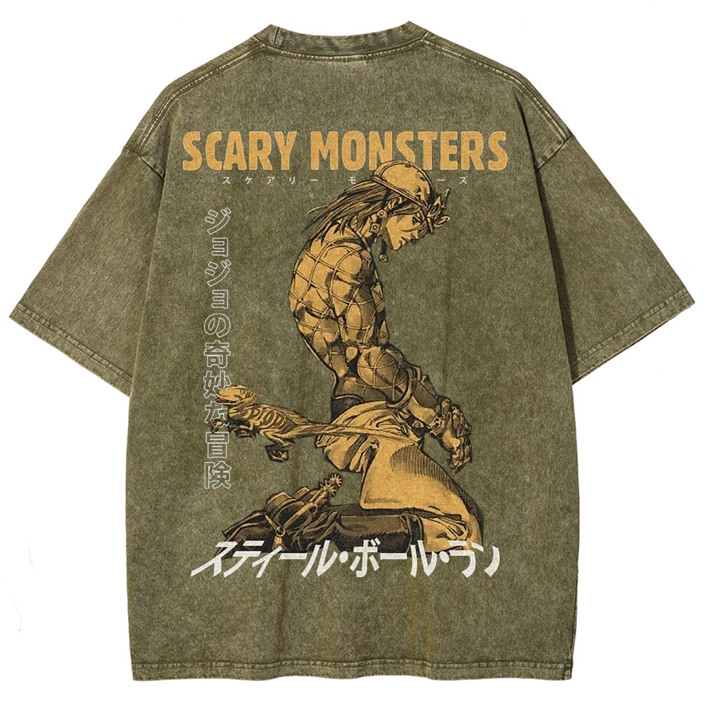 Jojo's Bizarre Adventure Unisex Fit Washed T-Shirt 2503001664