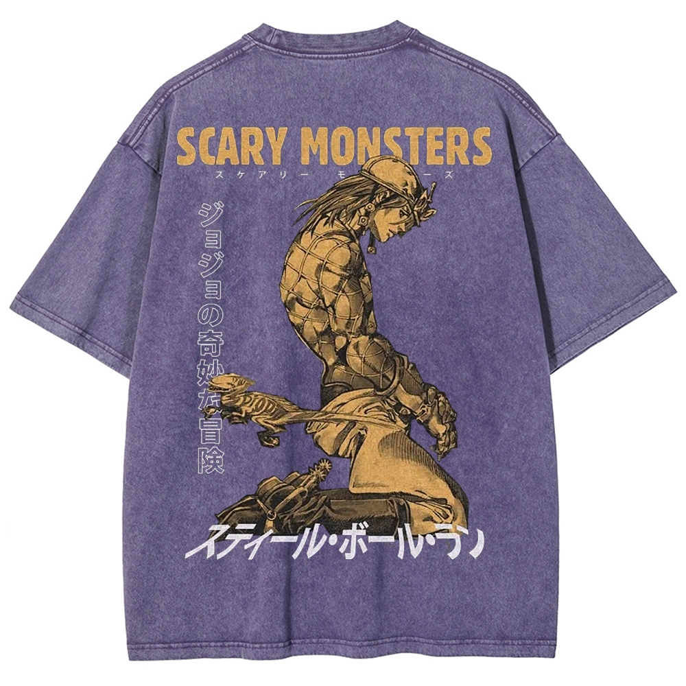 Jojo's Bizarre Adventure Unisex Fit Washed T-Shirt 2503001664