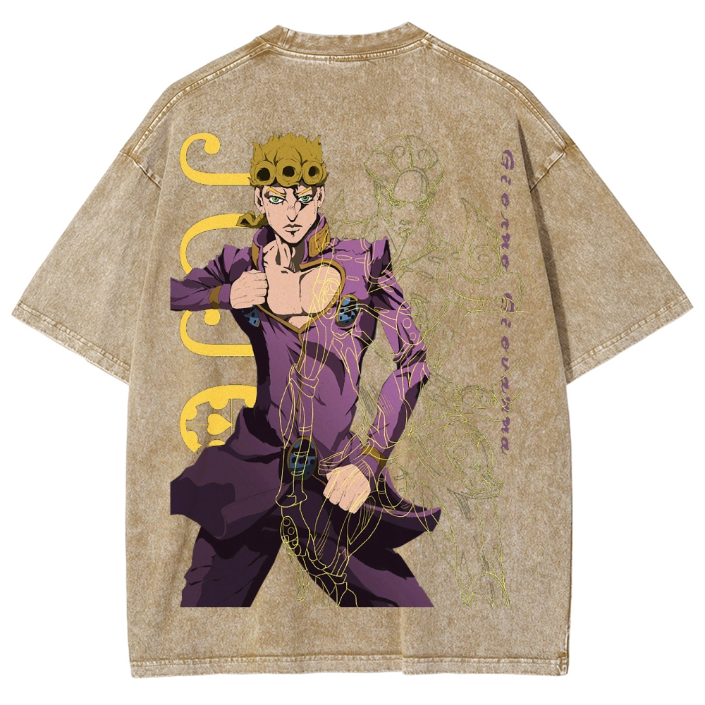 Jojo's Bizarre Adventure Unisex Fit Washed T-Shirt 2503001682