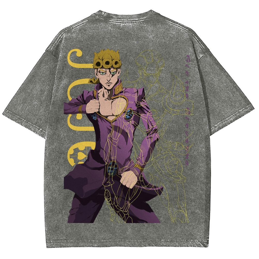 Jojo's Bizarre Adventure Unisex Fit Washed T-Shirt 2503001682