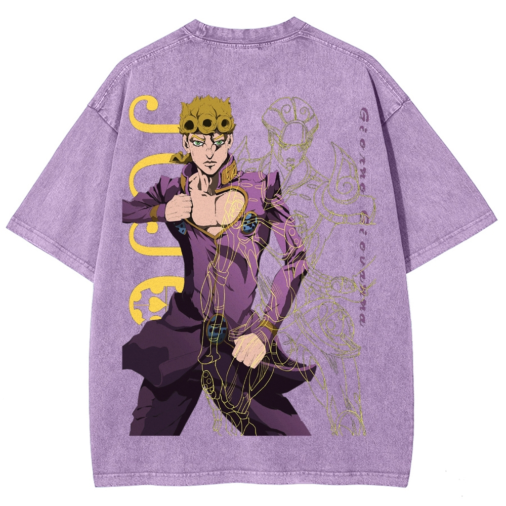 Jojo's Bizarre Adventure Unisex Fit Washed T-Shirt 2503001682