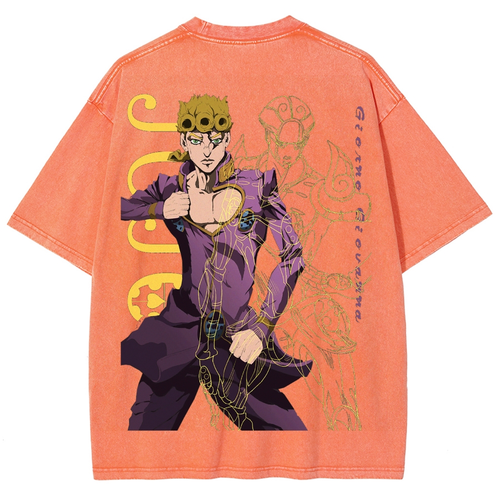 Jojo's Bizarre Adventure Unisex Fit Washed T-Shirt 2503001682