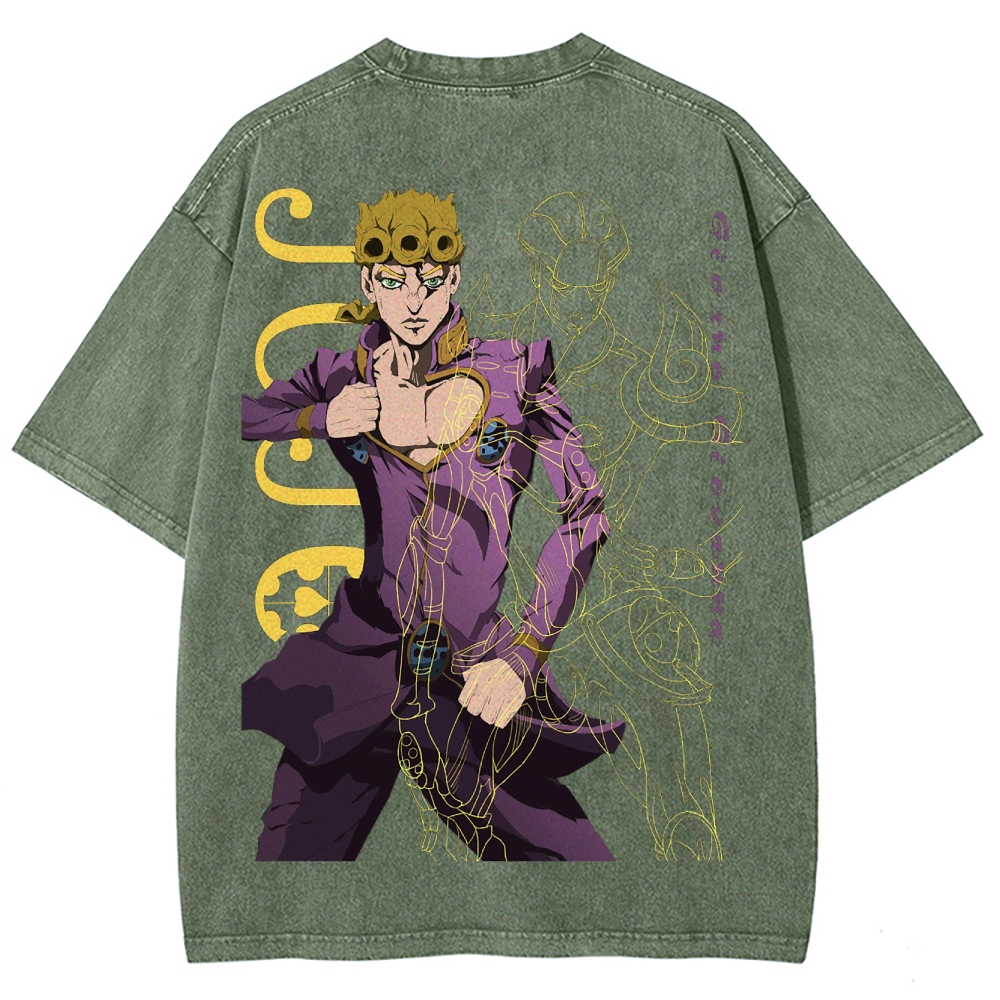 Jojo's Bizarre Adventure Unisex Fit Washed T-Shirt 2503001682