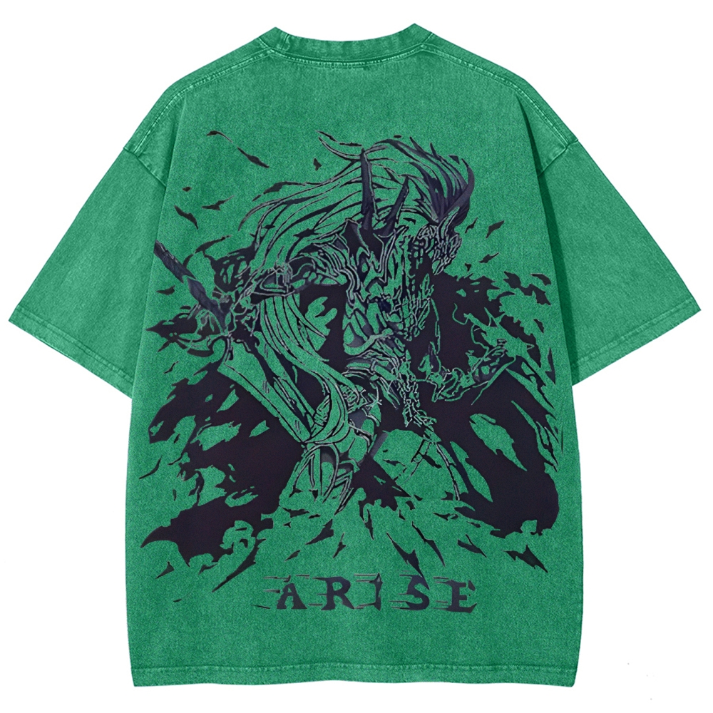 Solo Leveling Unisex Fit Washed T-Shirt 2503002292