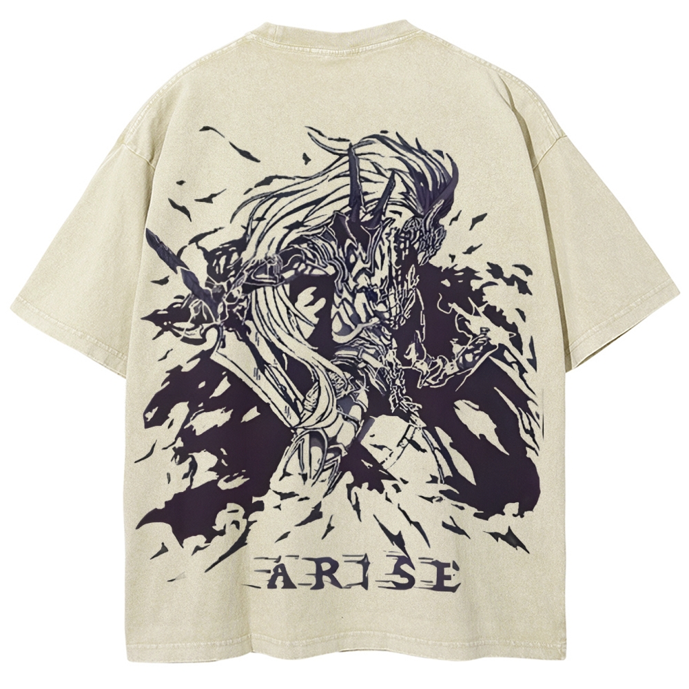 Solo Leveling Unisex Fit Washed T-Shirt 2503002292